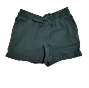🌸 Time and Tru Dark Teal Green Elastic Waist Shorts